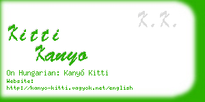 kitti kanyo business card